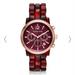 Michael Kors Accessories | Audrina Burgundy Acetate And Rose Gold-Tone Watch | Color: Brown/Red | Size: Os