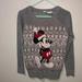 Disney Sweaters | Disney Mickey Mouse Santa Hat Christmas Sweater Fair Isle Size S Grey Knit | Color: Gray/Red | Size: S