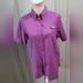Columbia Tops | Columbia Pfg Women's Purple Short Sleeve Shirt With Pockets Size Medium | Color: Purple | Size: M