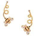 Kate Spade Jewelry | Kate Spade Picnic Perfect Bee Earrings Ear Pin Crawlers | Color: Black/Gold | Size: Os