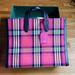 Kate Spade Bags | Kate Spade Manhattan Foliage Plaid Large Tote Pink Multi | Color: Pink/Red | Size: Os