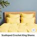 Anthropologie Bedding | Anthropologie Scalloped Crochet Pair Of King Shams | Color: Green/Yellow | Size: King