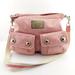 Coach Bags | Coach Baby Pink Crushed Patent Leather Logo Button Messenger Shoulder Bag | Color: Pink | Size: Os