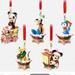 Disney Holiday | Disney Mickey And Friends Gingerbread Train Christmas Ornament Set Of 5 Nwt | Color: Red | Size: Os