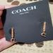 Coach Jewelry | Coach Rose Goldtone Drop Signature Logo C Charm Bar Crystal Stud Earrings | Color: Pink | Size: Os