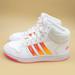 Adidas Shoes | Adidas Hoops Mid 2.0 Kids Size 5, Fits Womens 7 | Color: Pink/White | Size: 7