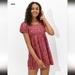 American Eagle Outfitters Dresses | American Eagle Puff-Sleeve Babydoll Mini Dress | Color: Pink/Purple | Size: Xs