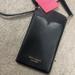 Kate Spade Bags | Authentic Kate Spade Slim Crossbody Black Leather Cell Phone Case Holder Nwt | Color: Black | Size: Os