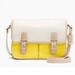 Coach Bags | Coach Park Leather Colorblock Crossbody Flap Handbag | Color: White/Yellow | Size: Os