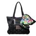 Coach Bags | Coach Poppy Op Art Glam Tote Bag Black Signature Scarf | Color: Black/Silver | Size: Os