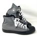 Converse Shoes | Converse Ctas High Top Canvas Gray Black Women Size Sneakers Custom A03947c-Bkgr | Color: Black/Gray | Size: 10.5