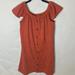 Madewell Dresses | Madewell Off The Shoulder Dress, Decorative Button Front, Pumpkin Color, Size Xs | Color: Orange | Size: Xs