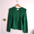 Anthropologie Jackets & Coats | Anthropologie Green Thick Knit Button Down Cardigan Sweater Women's Small | Color: Green | Size: S
