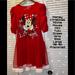 Disney Dresses | Disney Christmas Minnie Mouse Mini Tutu Dress Size Large (10-12) Girls Red | Color: Red/White | Size: Lg