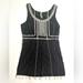 Free People Dresses | Free People Cotton Embroidered Knee Length Black Dress Size 8 | Color: Black/White | Size: 8