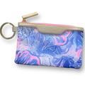Lilly Pulitzer Bags | Lilly Pulitzer Id Case Keyring In Shade Seekers Blue/Pink/Gold Nwt | Color: Blue/Pink | Size: Os