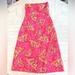 Lilly Pulitzer Dresses | Lilly Pulitzer Strapless Dress, Pink Butterfly Print, Size 4, Like New Condition | Color: Orange/Pink | Size: 4