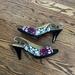 Nine West Shoes | Floral Print Nine West Sling Backs | Color: Black/White | Size: 10