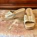 Urban Outfitters Shoes | Italian Comfort Cream Leather 3” Wedges Vguc 9 | Color: Cream/White | Size: 9