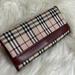 Burberry Bags | Authentic Burberry Bifold Long Wallet | Color: Red/Tan | Size: Long Wallet