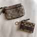 Coach Bags | Coach C Print Brown Tan Matching Wristlet And Card Holder Wallet | Color: Brown/Tan | Size: Os