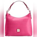 Dooney & Bourke Bags | Dooney & Bourke Saffiano Hobo In Pink Purse Hand Bag Handbag + Dust Bag Cy | Color: Pink | Size: Os