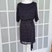 Jessica Simpson Dresses | Jessica Simpson Navy And Gold Polka Dot Dress | Color: Blue/Gold | Size: 2
