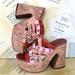 Free People Shoes | Free People Lisbon Platform Mules Sandal Embroidery Tan Multi Cork | Color: Pink/Tan | Size: 36.5 / 6.5