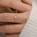 Bagues empilables torsadées plaquées or 18 carats pour femmes bague de fiançailles de mariage