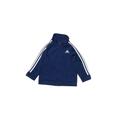 Adidas Track Jacket: Blue Solid Jackets & Outerwear - Size 18 Month