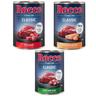 Lot Rocco Classic 24 x 400 g pour chien - lot mixte exclusif : pur bœuf, bœuf & saumon, bœuf & canard