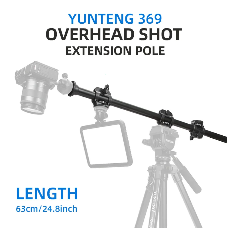 Yunteng 369 Kamera Overhead Stativ Verlängerung stange Handy Kamera vertikale Foto aufnahme steht Stative