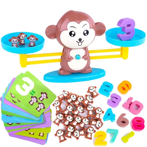 Affe Balance Mathe-Spiel Montessori Lernspiel zeug für Kinder Vorschule Baby Entwicklung Spielzeug
