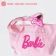 Miniso Barbie Handtasche für Frauen Plüsch Stickerei Design Druck Brief Reise Einkaufstasche Anime