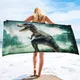 Dinosaur Beach Towel Watercolor Camping s for Boys Kids Quick Dry Ultra Absorbent Super Soft