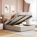 Upholstered Platform bed with a Hydraulic Storage System, Full size