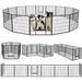 Bossin Dog Playpen Dog Kennel Pen Cage Dog Fence Exercise Pen with Doors 8/16/24 Panel