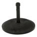 Noble House Tulare Circular Concrete Stone & Iron Umbrella Base in Black