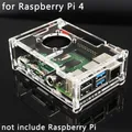 Acrylic Case for Raspberry Pi 4 Model B Transparent Case compatible Cooling Fan & 3.5 inch LCD for