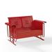 Maykoosh Rustic Refinement Outdoor Metal Loveseat Glider Red