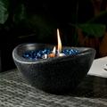 Fire Pit Tabletop Fire Pit with Mixed Color Portable Concrete Fire Pit Table Top Fire Bowl Personal Ethanol Fireplace Alcohol Fire Pot Table Top Fire Pit Bowl for Indoor and Outdoor Dark Black