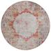 Addison Rugs Chantille ACN675 Red 8 x 8 Indoor Outdoor Round Area Rug Easy Clean Machine Washable Non Shedding Bedroom Entry Living Room Dining Room Kitchen Patio Rug