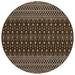Addison Rugs Chantille ACN708 Chocolate 8 x 8 Indoor Outdoor Round Area Rug Easy Clean Machine Washable Non Shedding Bedroom Entry Living Room Dining Room Kitchen Patio Rug