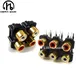 Signal Cable RCA Plug Socket 4 Ways 6 Ways Gold-plated Of Audio Amplifier AV RCA Female Socket Plugs