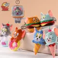 Original Tom and Jerry Plush Keychains Cosplay Cheese Toast Bagel Cake Jerry Hamburger TOM Lovely