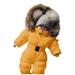 TOWED22 Toddler Snowsuits for 9-12 Months Baby Boy Girl Romper Jacket Hooded Jumpsuit Warm Coat Outerwear Winter Snow Suits for Girls Yellow 9-12 M
