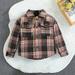 Baby Deals!Toddler Girl Clothes Clearance YANHAIGONG Kids Toddler Flannel Shirt Girl Plaid Long Sleeve Jacket Baby Boys Girls Fall Shirt Coat Outwear 12 Months-5 Years