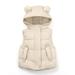 Baby Deals!Toddler Girl Clothes Clearance Toddler Baby Boys Girls Sleeveless Jacket Vest Winter Solid Down Coats Ears Hooded Outer Outwear Outfits Solid Color Windproof Padded Vest 1-7 Years