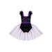 YEAHDOR Baby Girls Halloween Witch Costume Toddlers Glittery Mesh Romper with Hair Hoop Vampire Bodysuit Purple 9-12 Months