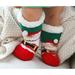 eczipvz Toddler Socks Baby Boy Girl Christmas Santa Deer Ankle Crew Socks with Grips Toddler Kids Unisex Lined Boys Socks (D One Size)